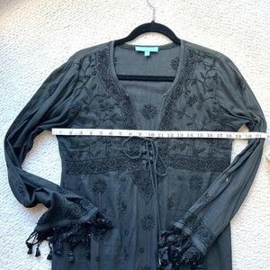 Melissa Odabash Black Tassel Tunic – Size M